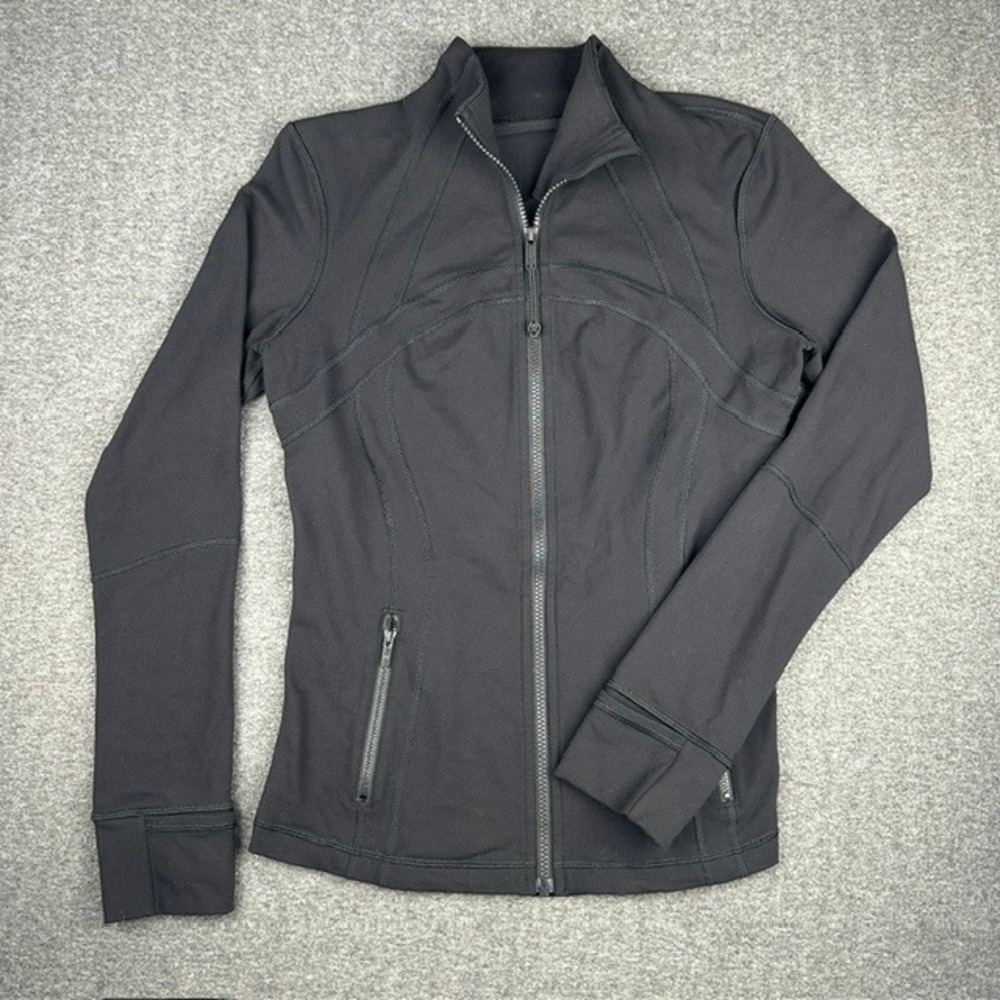 Lululemon Define Jacket Black Luon Full Zip Yoga Workout Top Size 10